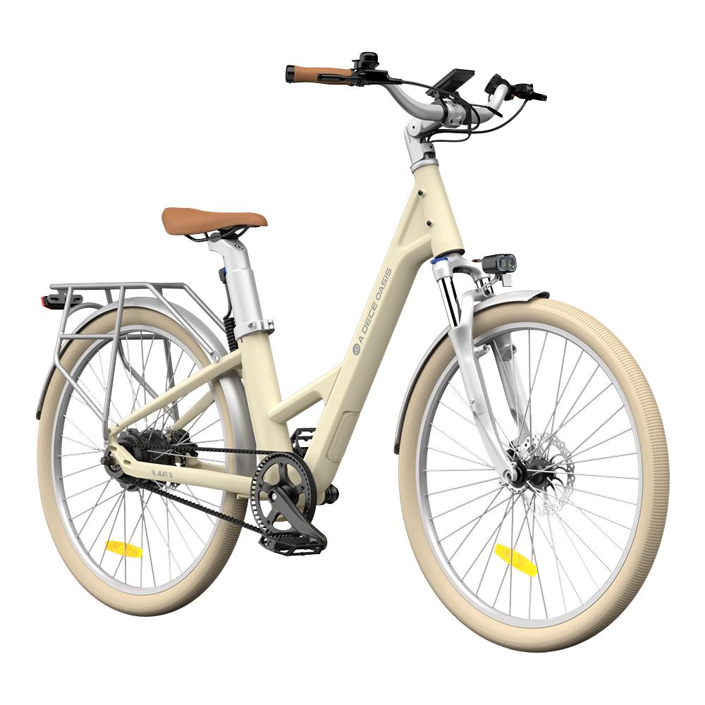 ADO Air 28 電動アシスト自転車 ベージュ 正面